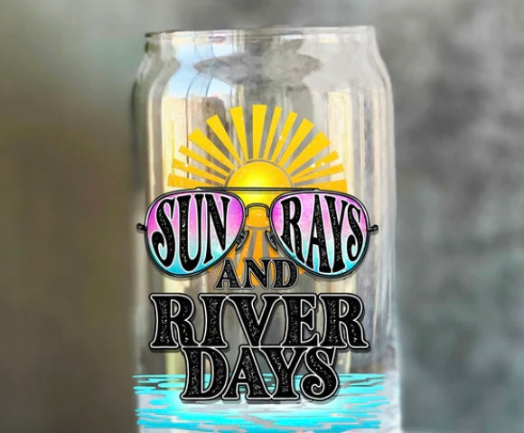 River Days Tumbler or Glass Can UV DTF decal