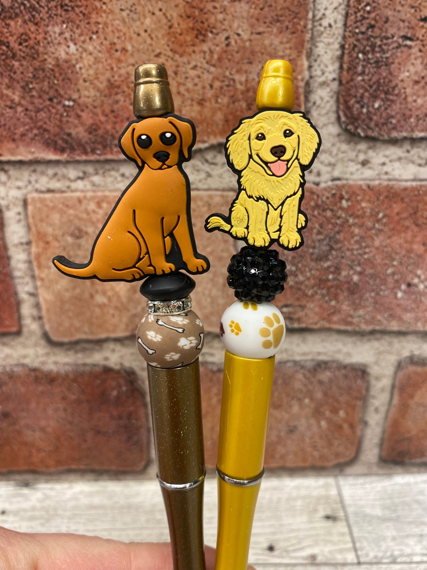 Labrador Retriever silicone beaded ballpoint ink pen