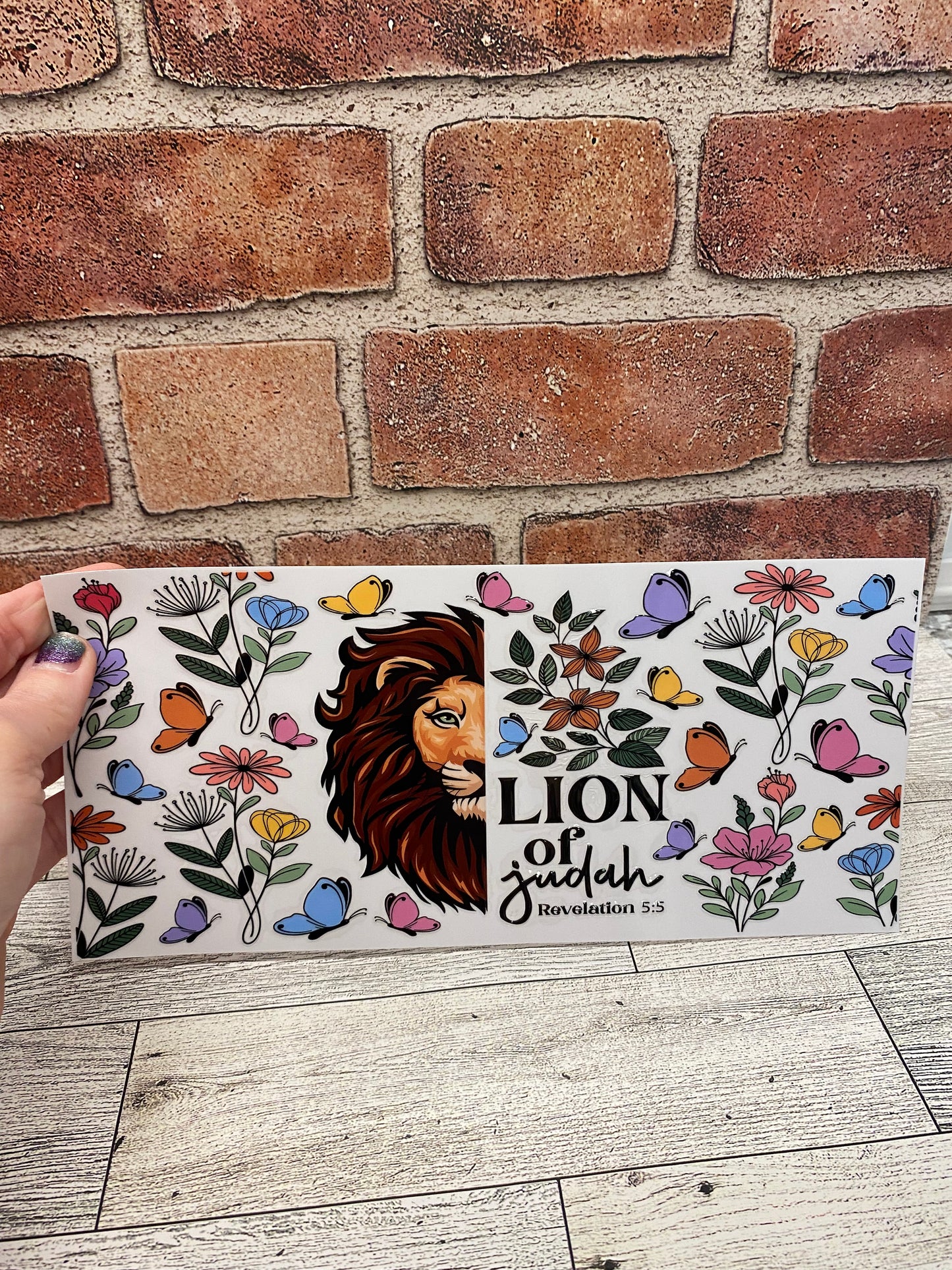 Lion of Judah Tumbler or Glass Can UV DTF wrap
