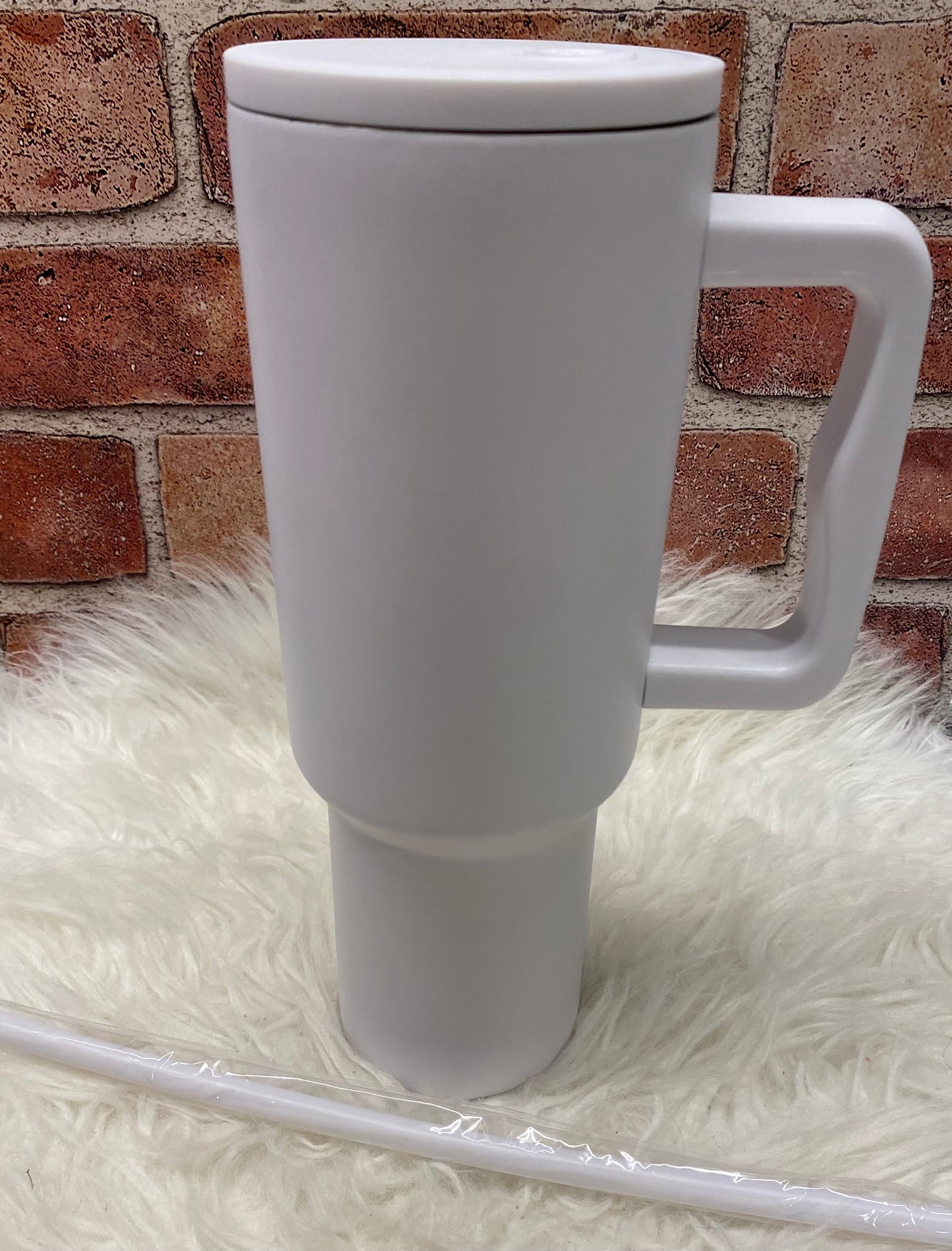 Winter White, Custom 40oz Tumbler Sublimation or UVDTF