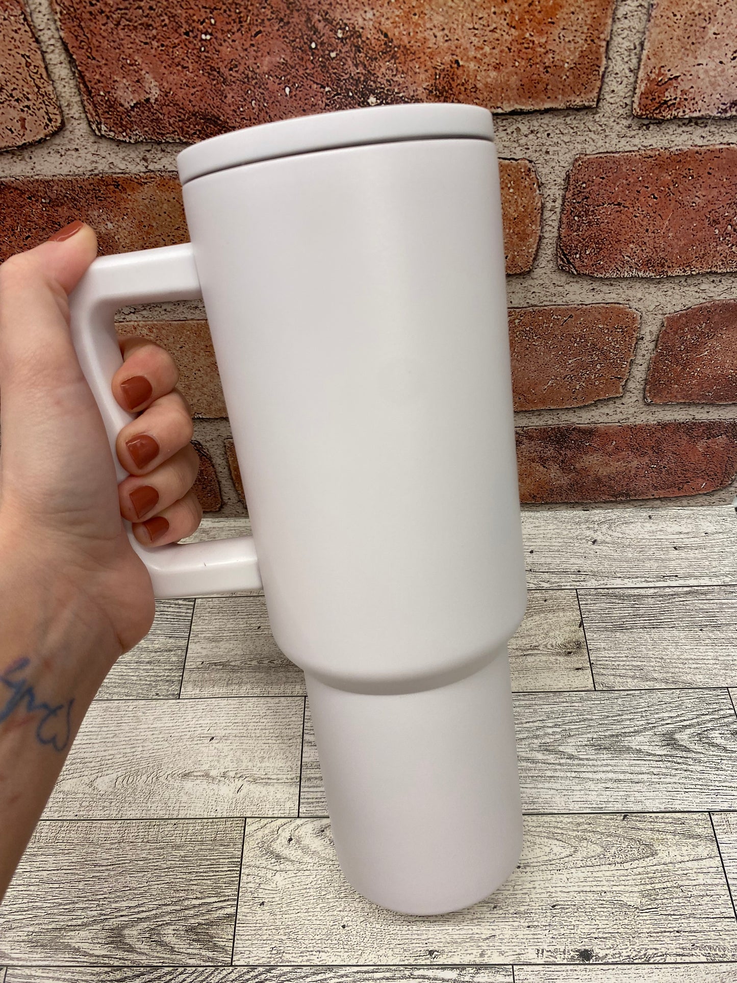 Winter White, Custom 40oz Tumbler Sublimation or UVDTF