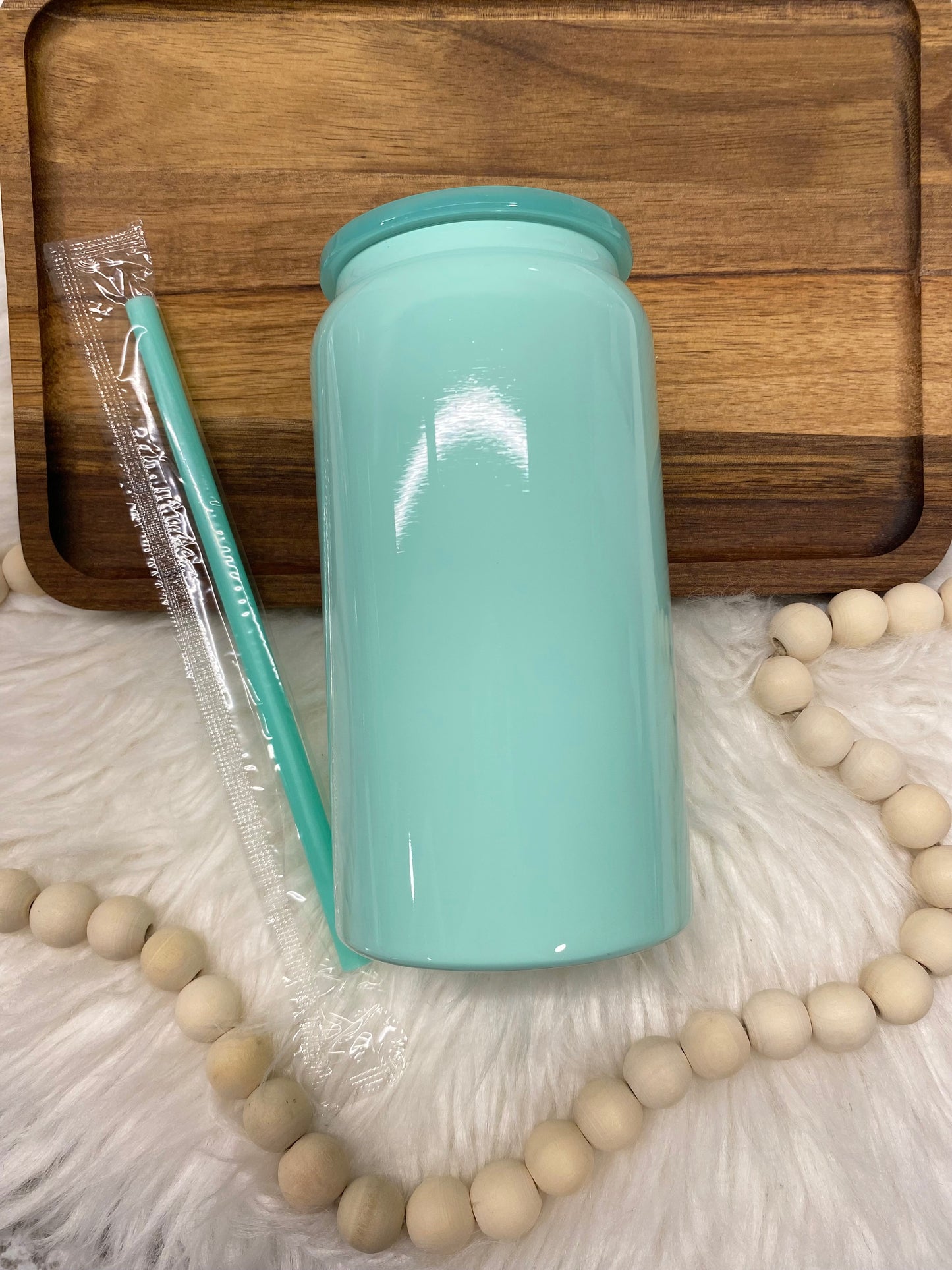 Turquoise Blue, Custom 16oz Stainless Steel Cup