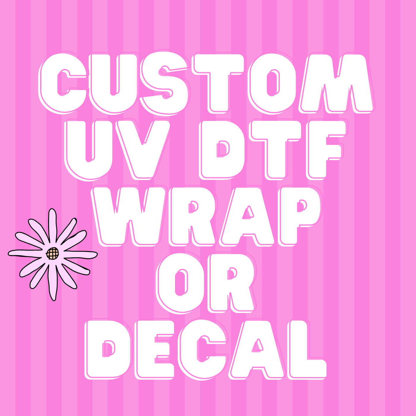 Custom Design Tumbler or Glass Can UV DTF wrap