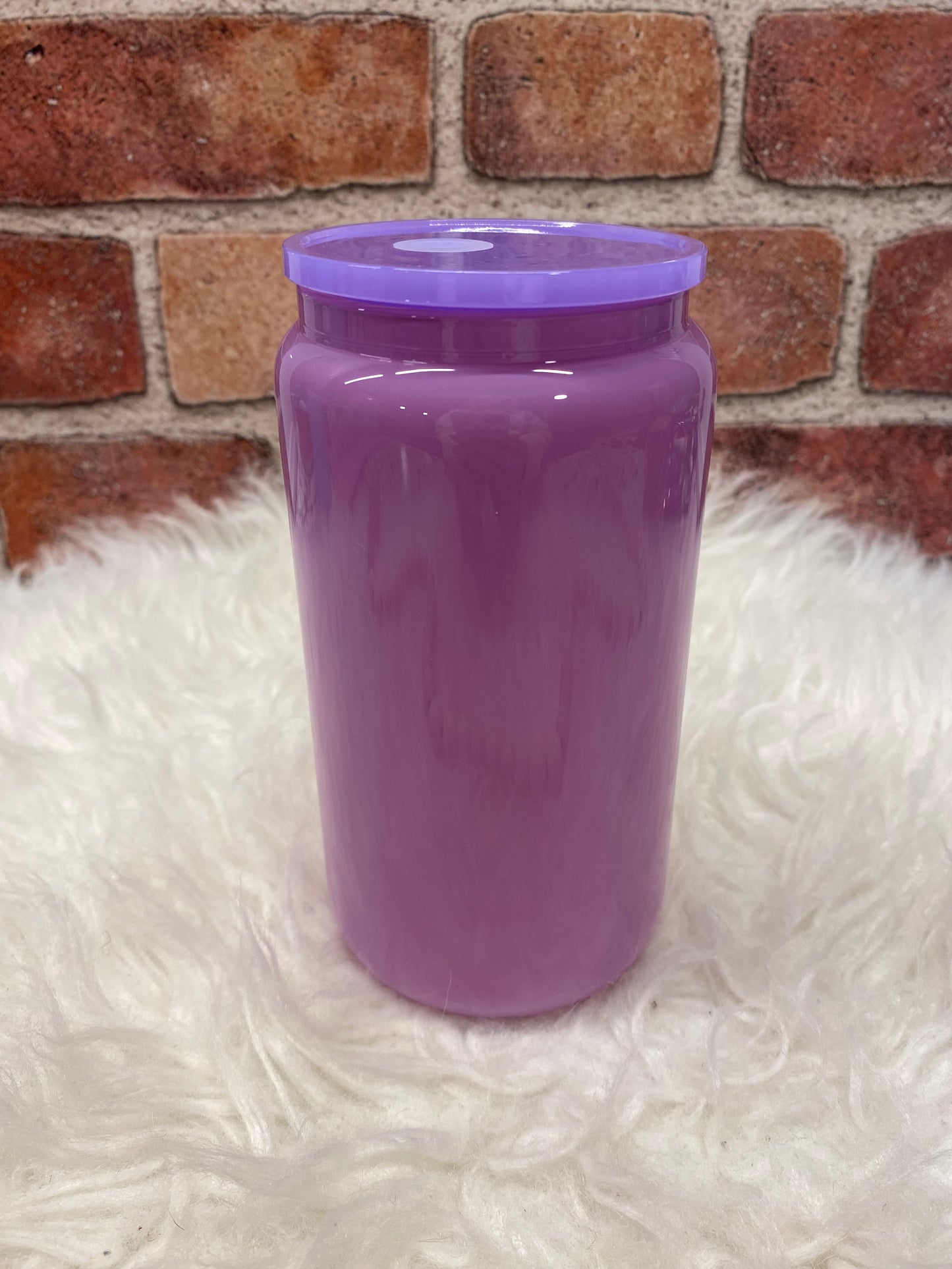 16oz Purple Glass Can Sublimation or UVDTF