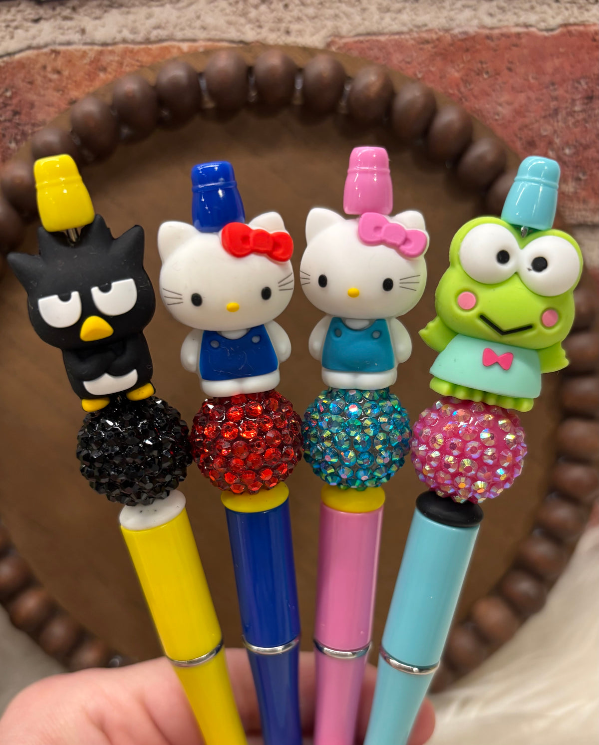 HK & Friends silicone beaded ballpoint ink pen