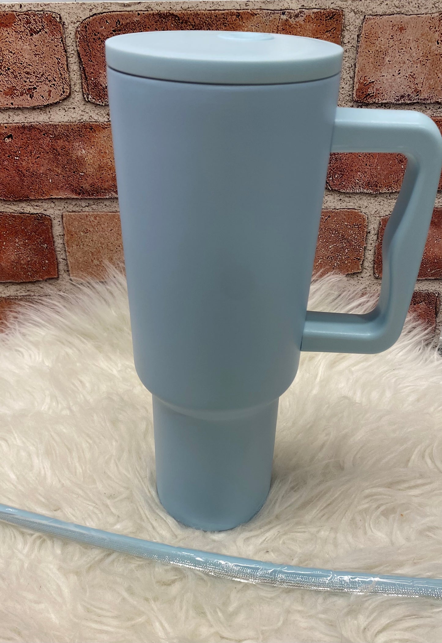 Powder Blue, Custom 40oz Tumbler Sublimation or UVDTF
