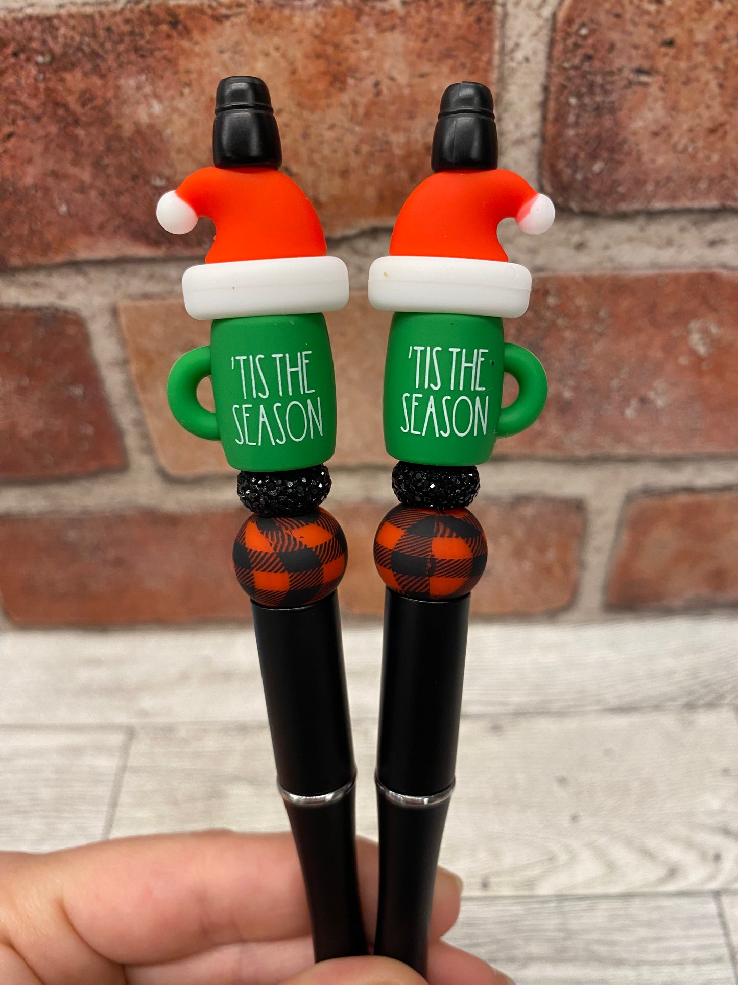 Tis the Season Mug silicone beaded ballpoint ink pen