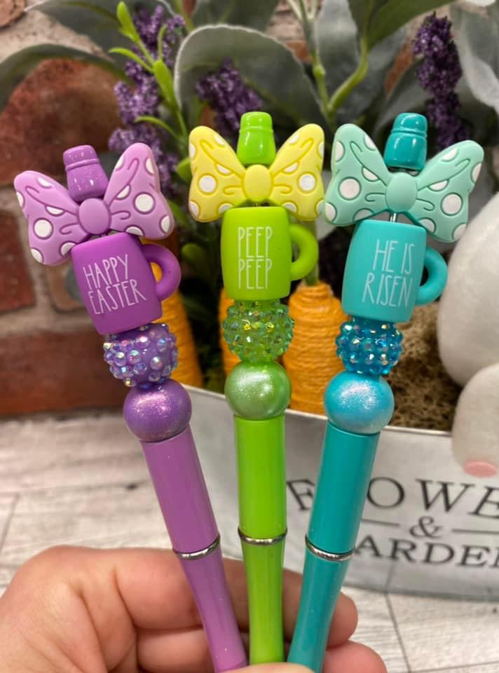 Easter Mugs silicone beaded ballpoint ink pen
