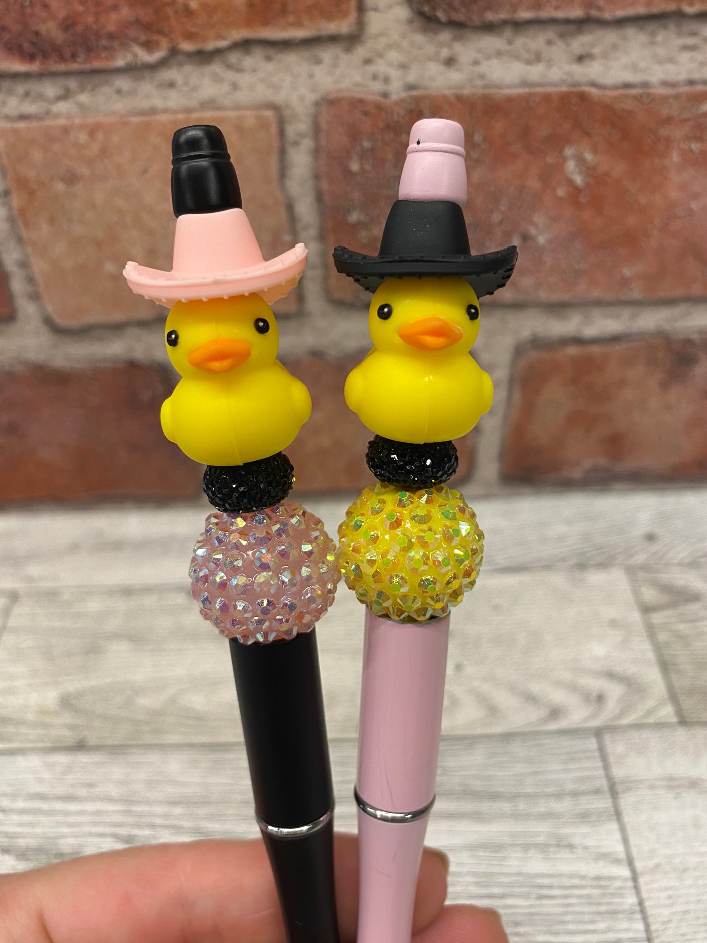 Rubber Duck silicone beaded ballpoint ink pen