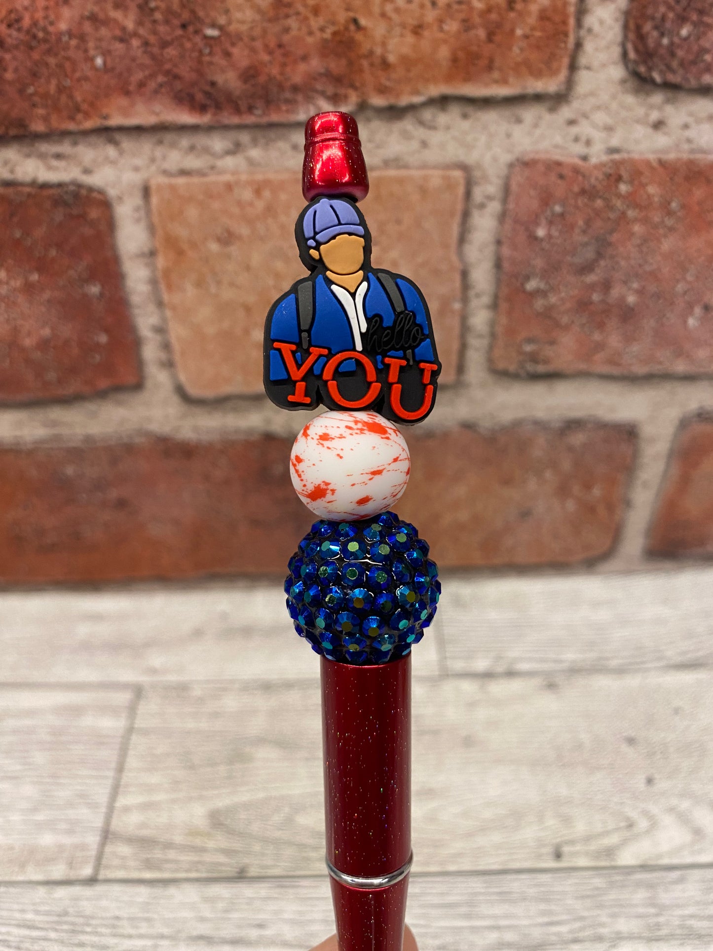 Hello You silicone beaded ballpoint ink pen