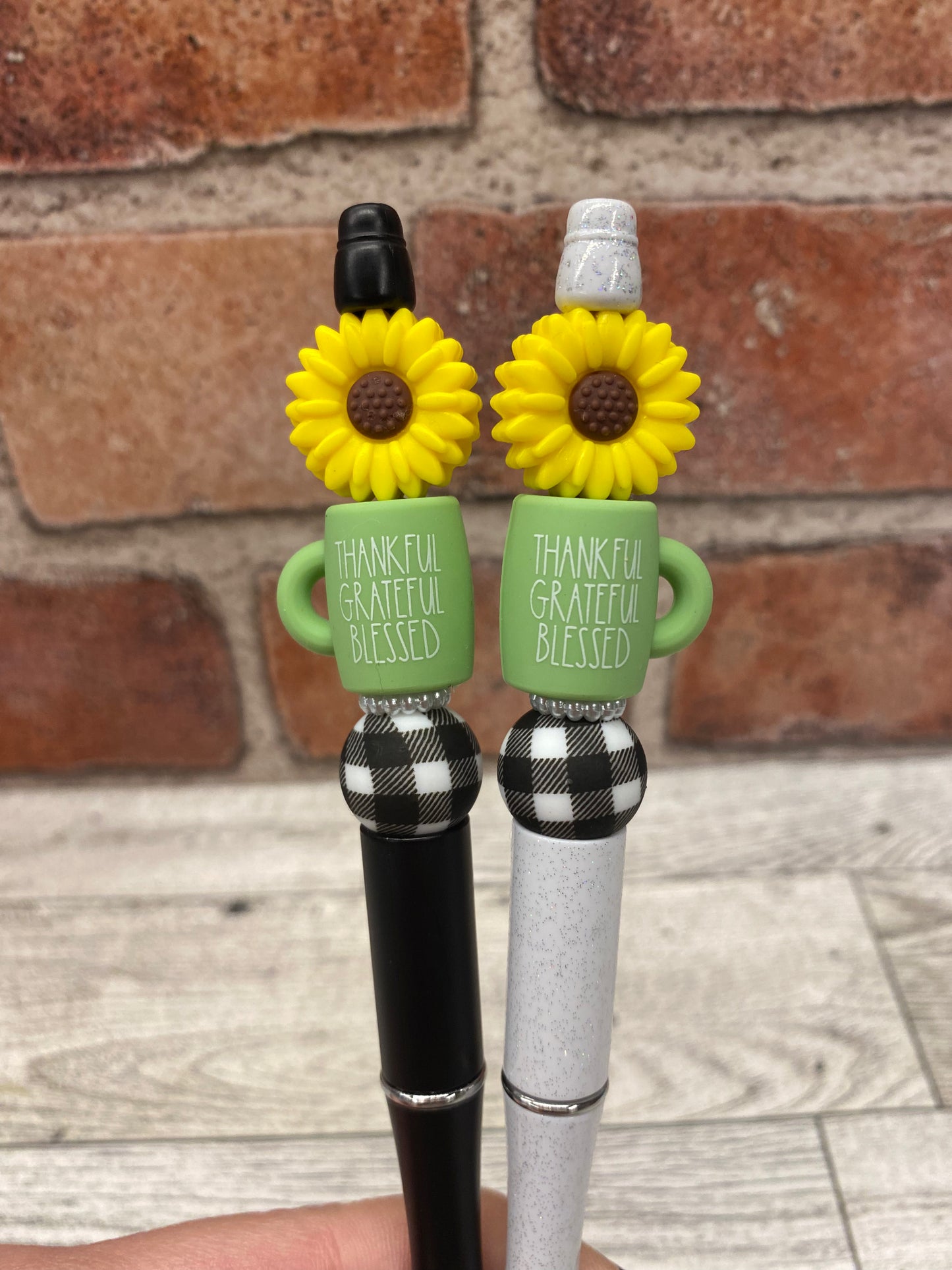 Thankful Mug silicone beaded ballpoint ink pen