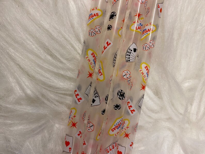 Last Vegas Reusable Plastic Straws