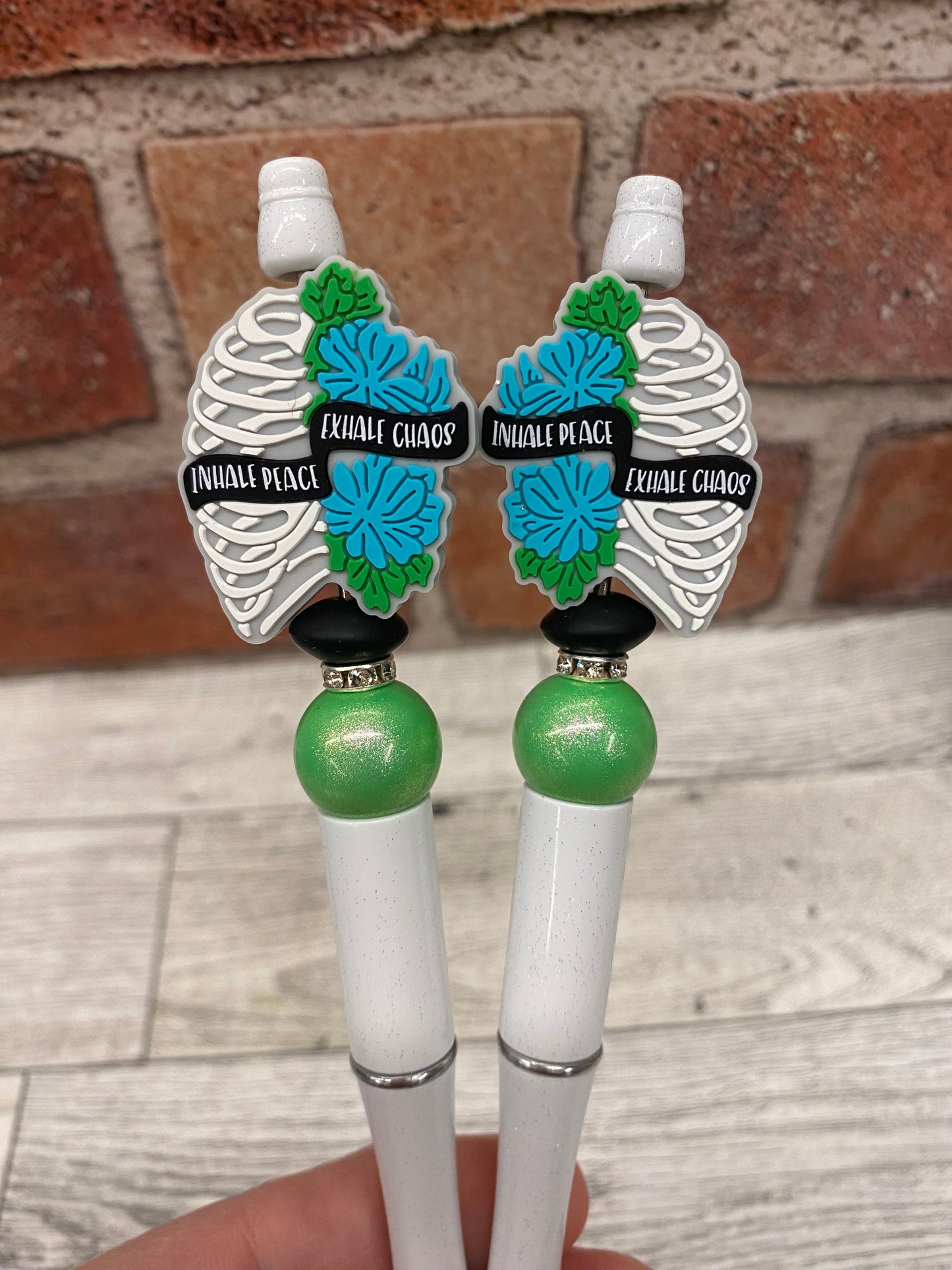 Exhale Chaos silicone beaded ballpoint ink pen