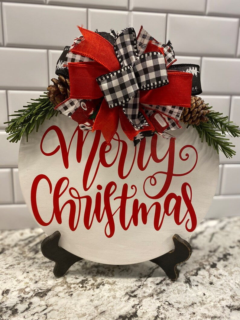 Merry Christmas Door Sign Home Decor