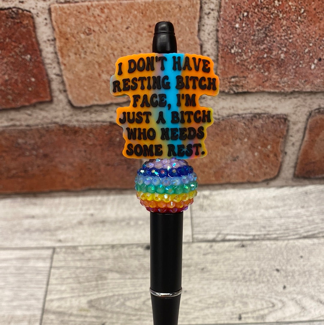 Needs some Rest silicone beaded ballpoint ink pen