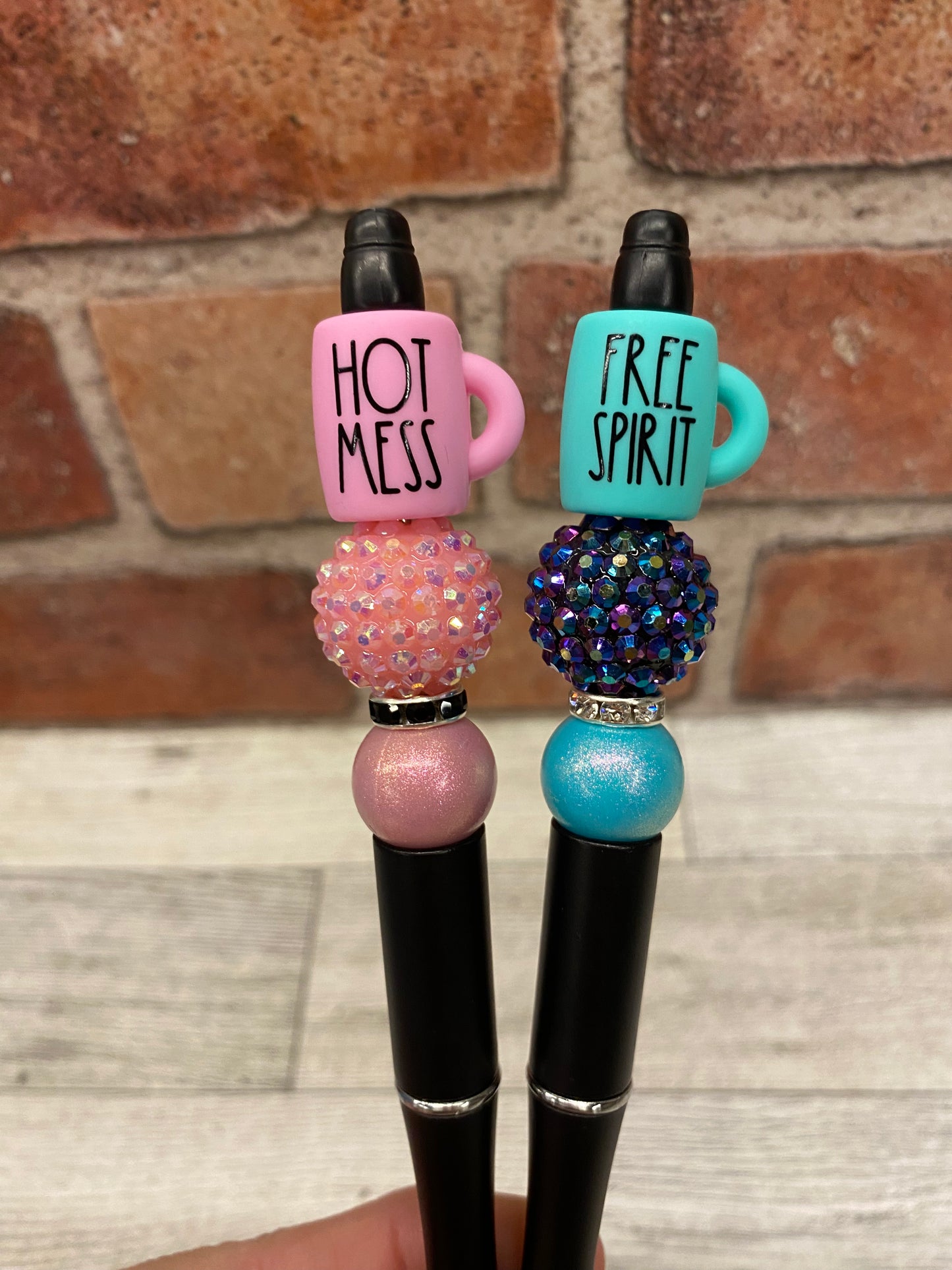 Hot Mess Free Spirit Mugs silicone beaded ballpoint ink pen
