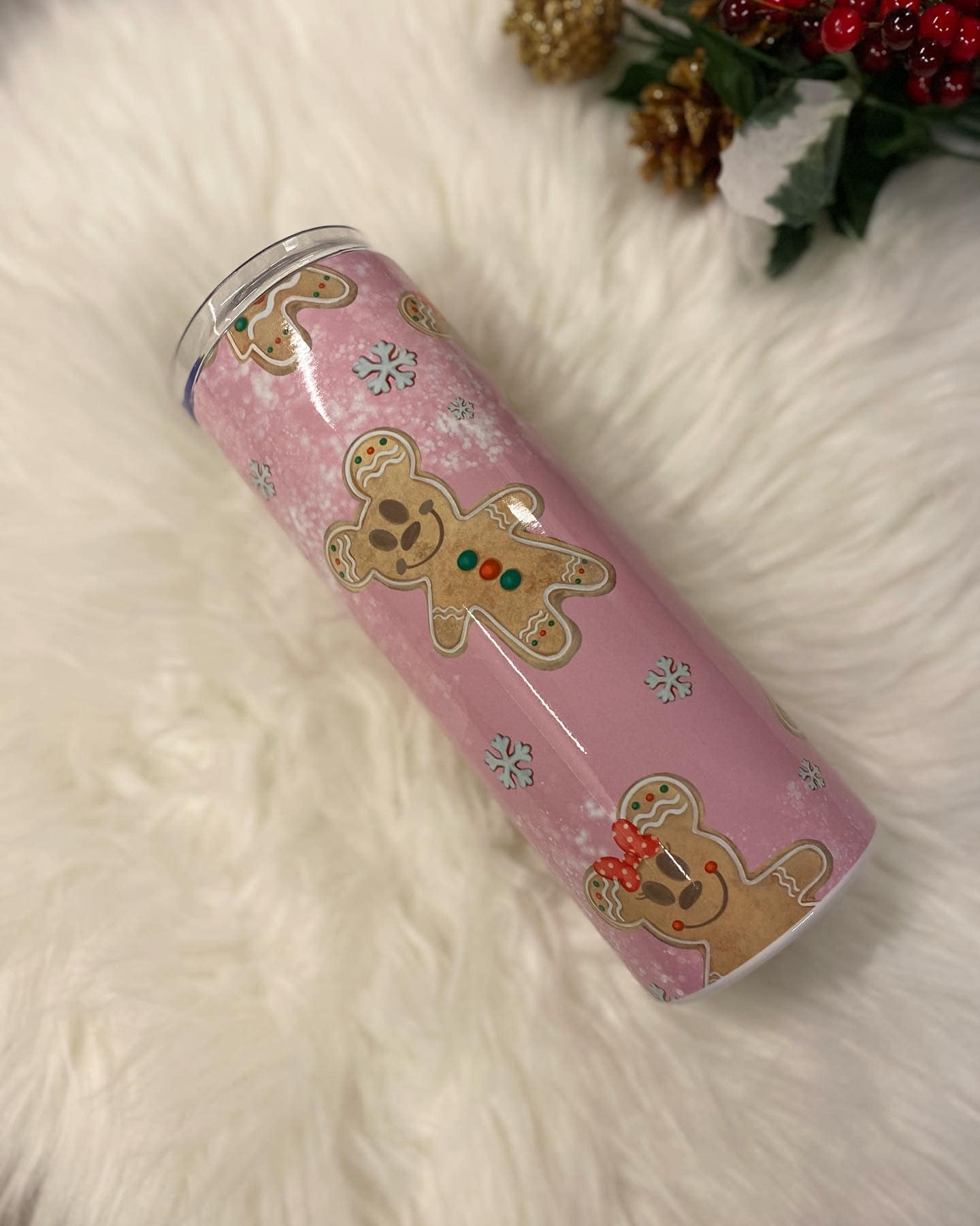 Gingerbread insulated 20oz skinny Tumbler