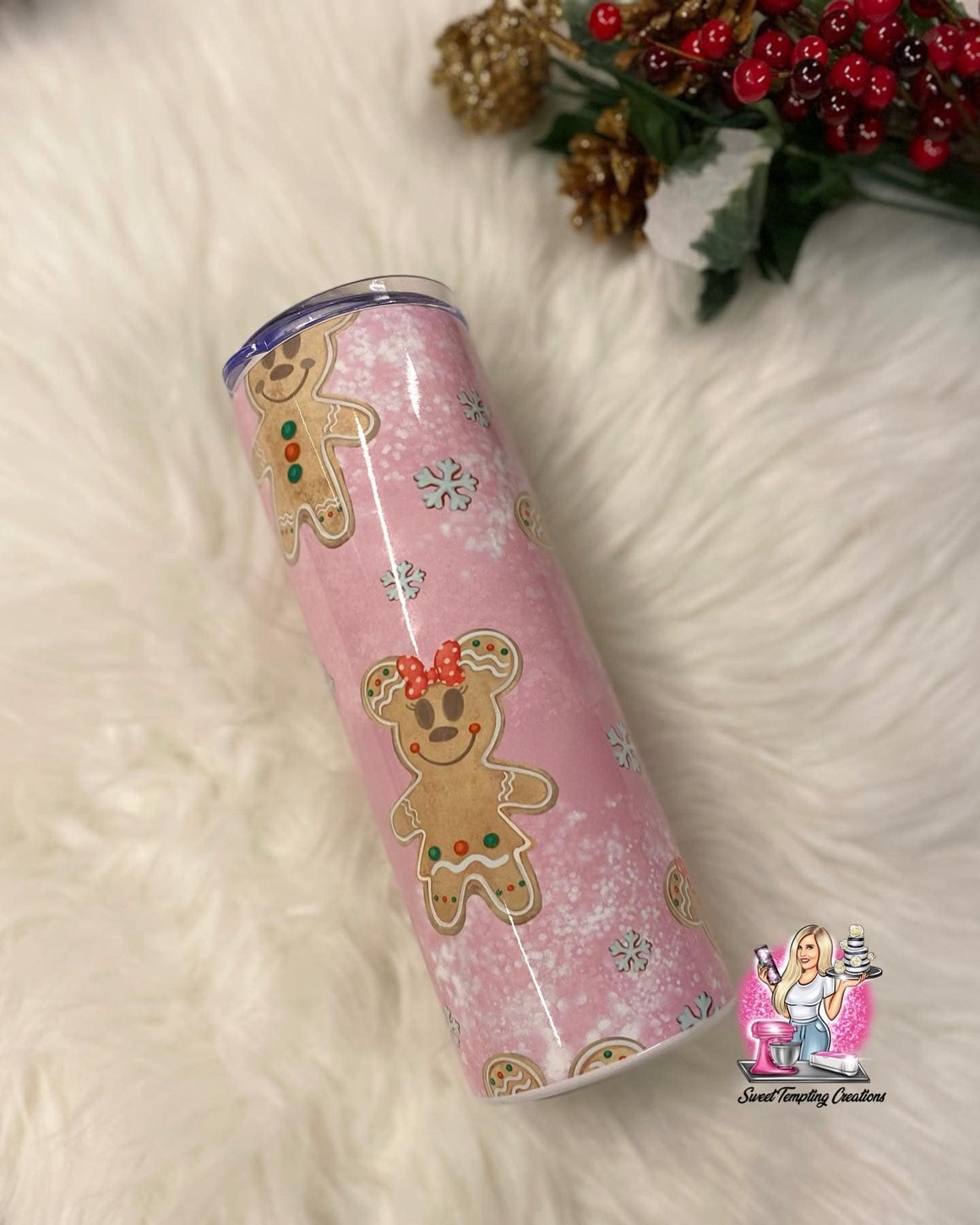 Gingerbread insulated 20oz skinny Tumbler