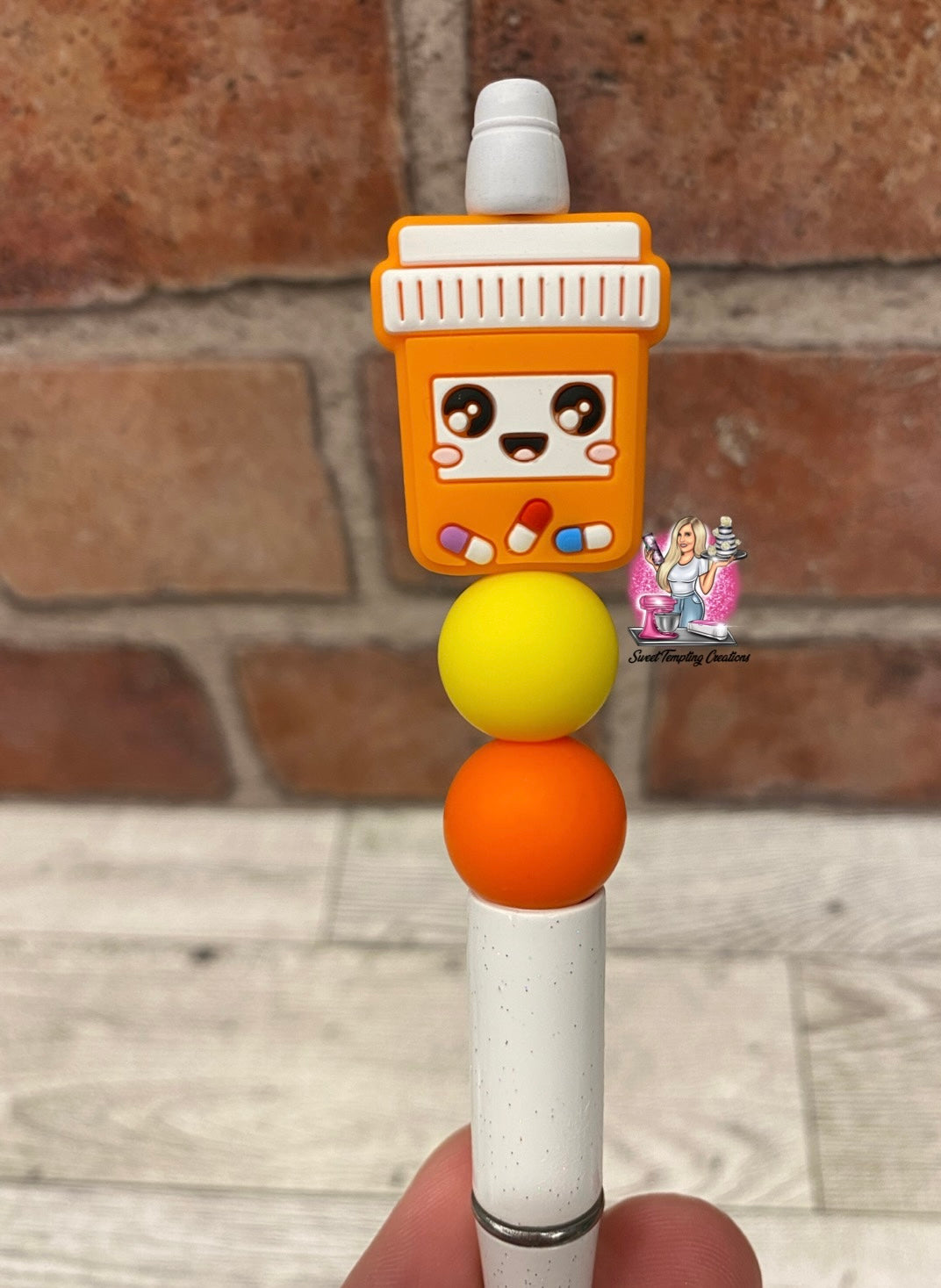 Medical ekg stethoscope band aid boo boo rx prescription silicone beaded ballpoint ink pen