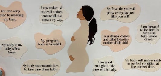 Pregnancy Affirmation Tumbler or Glass Can UV DTF wrap - MUST BUY CUP