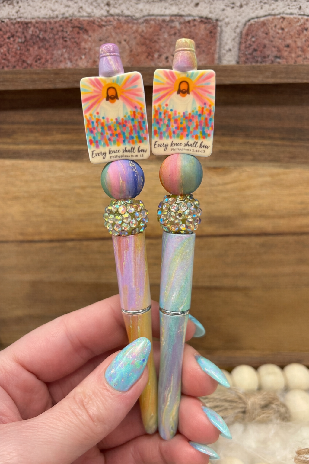 Every Knee Shall Bow silicone beaded ballpoint ink pen