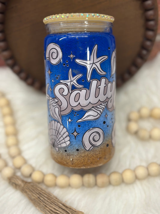 Salty Beach Seashells Snowglobe Cup
