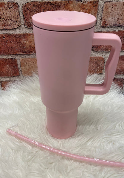 Sherbert Pink, Custom 40oz Tumbler Sublimation or UVDTF