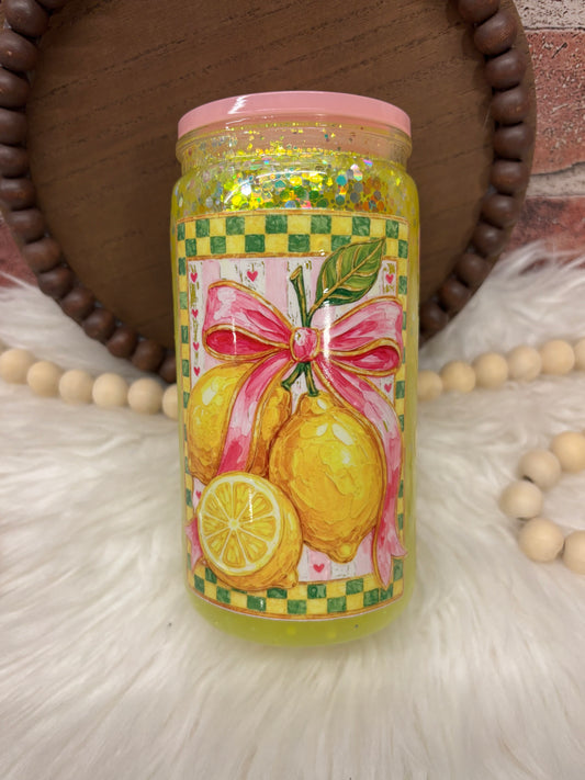 Lemon and Bows Snowglobe Cup