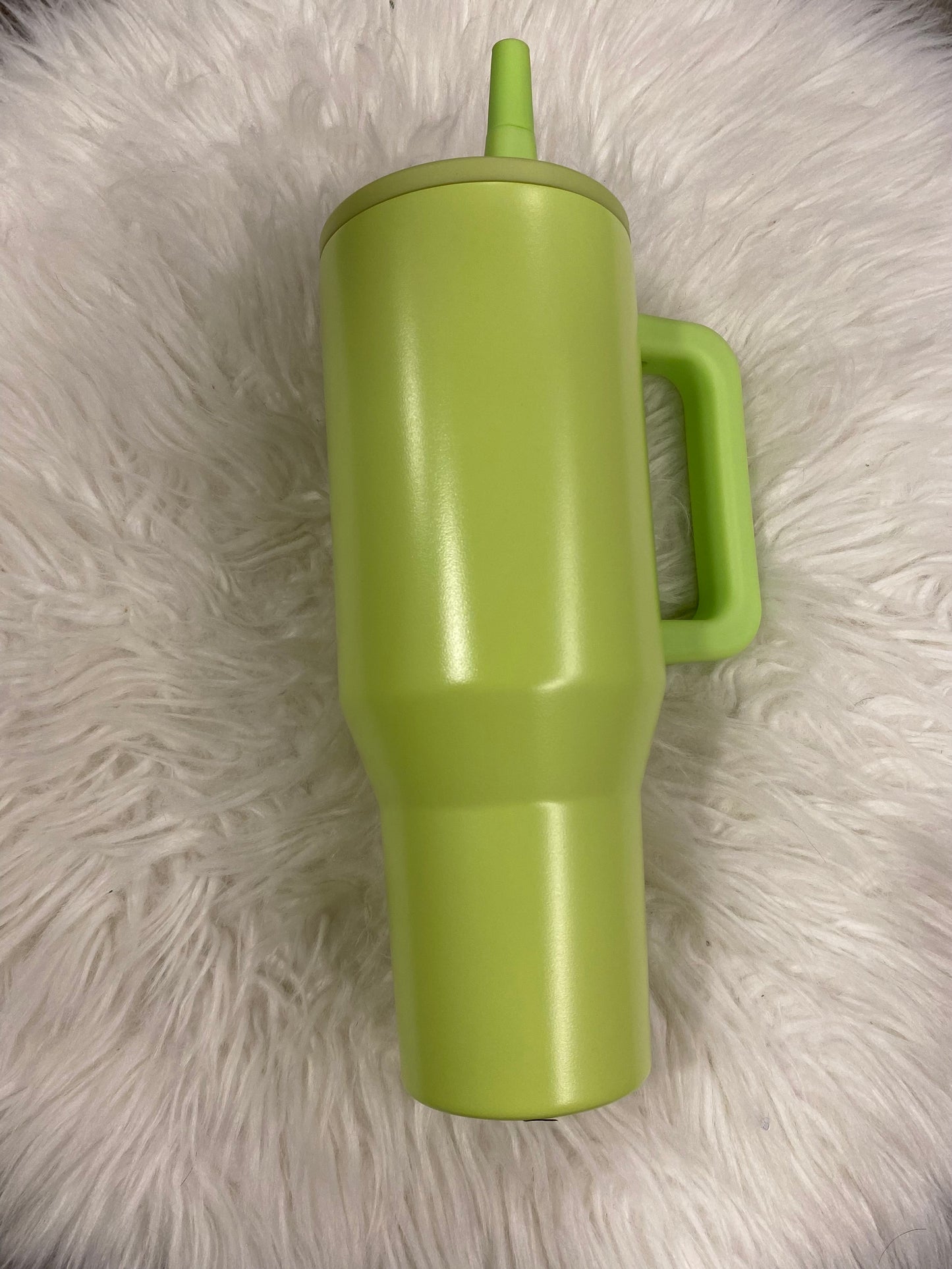 Lime Green, Custom 40oz Sipper Tumbler UVDTF