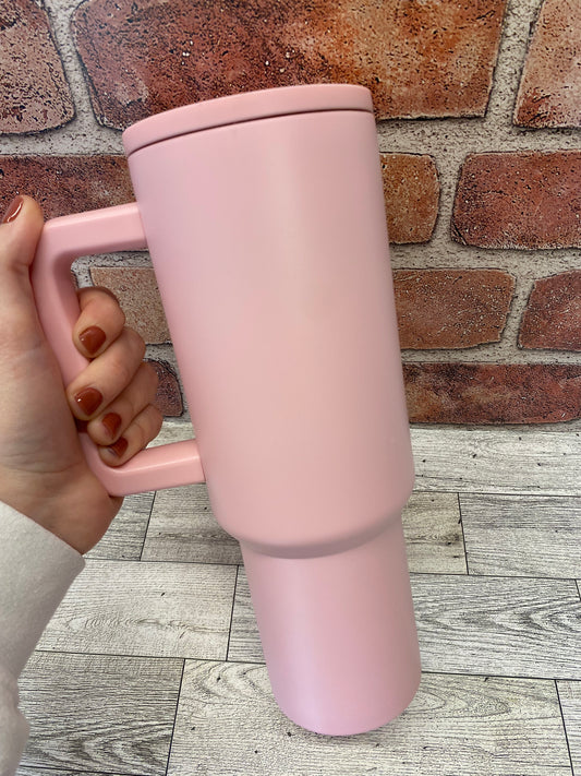 Sherbert Pink, Custom 40oz Tumbler Sublimation or UVDTF