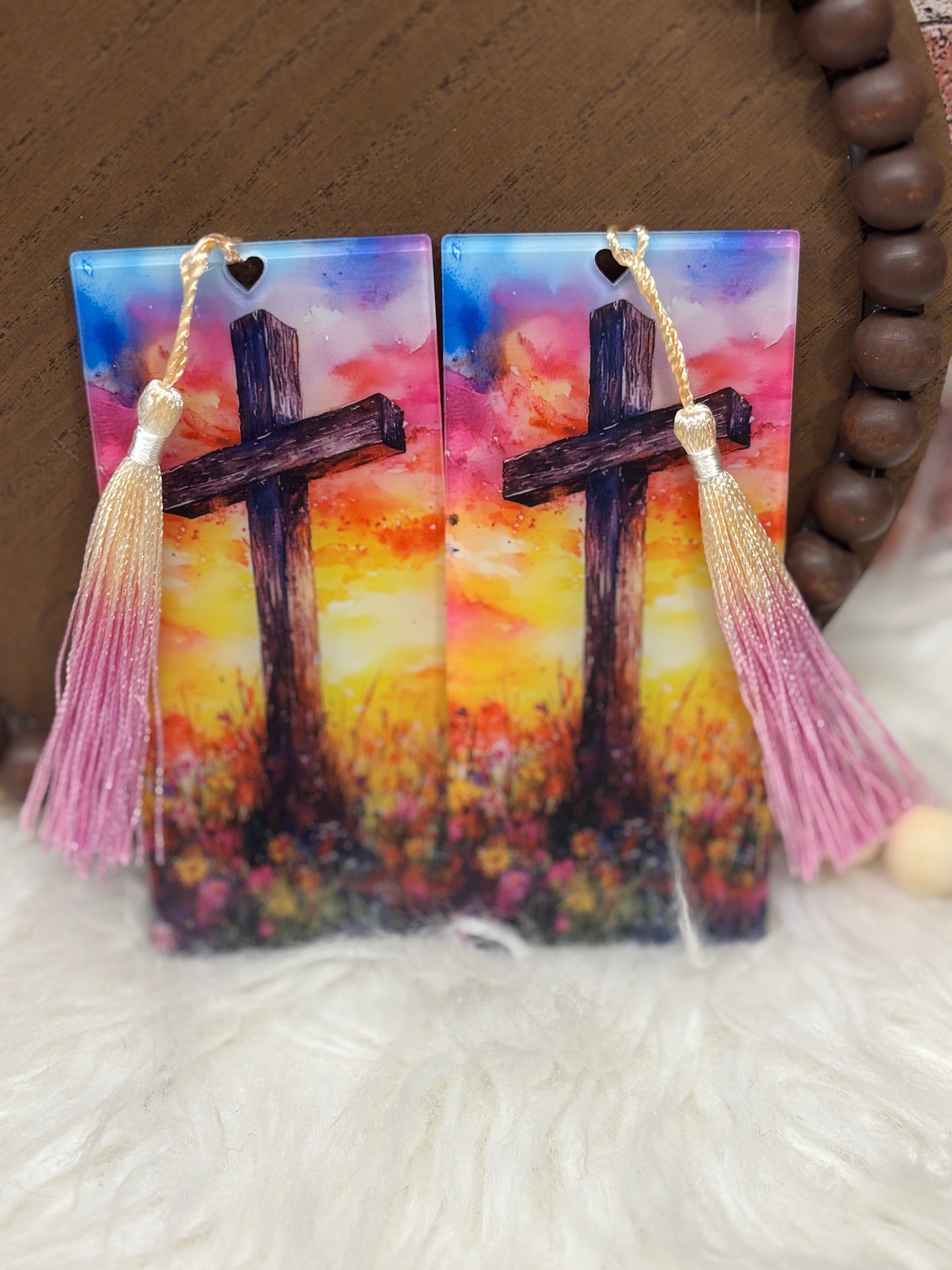 Pastel Cross Acrylic Bookmark