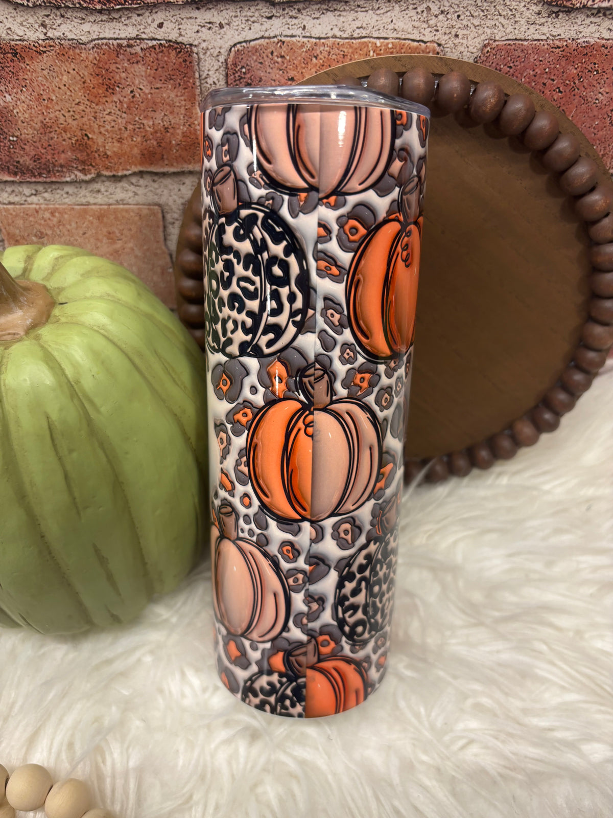 Flannels Pumpkins Hayrides Insulated 20oz Skinny Tumbler