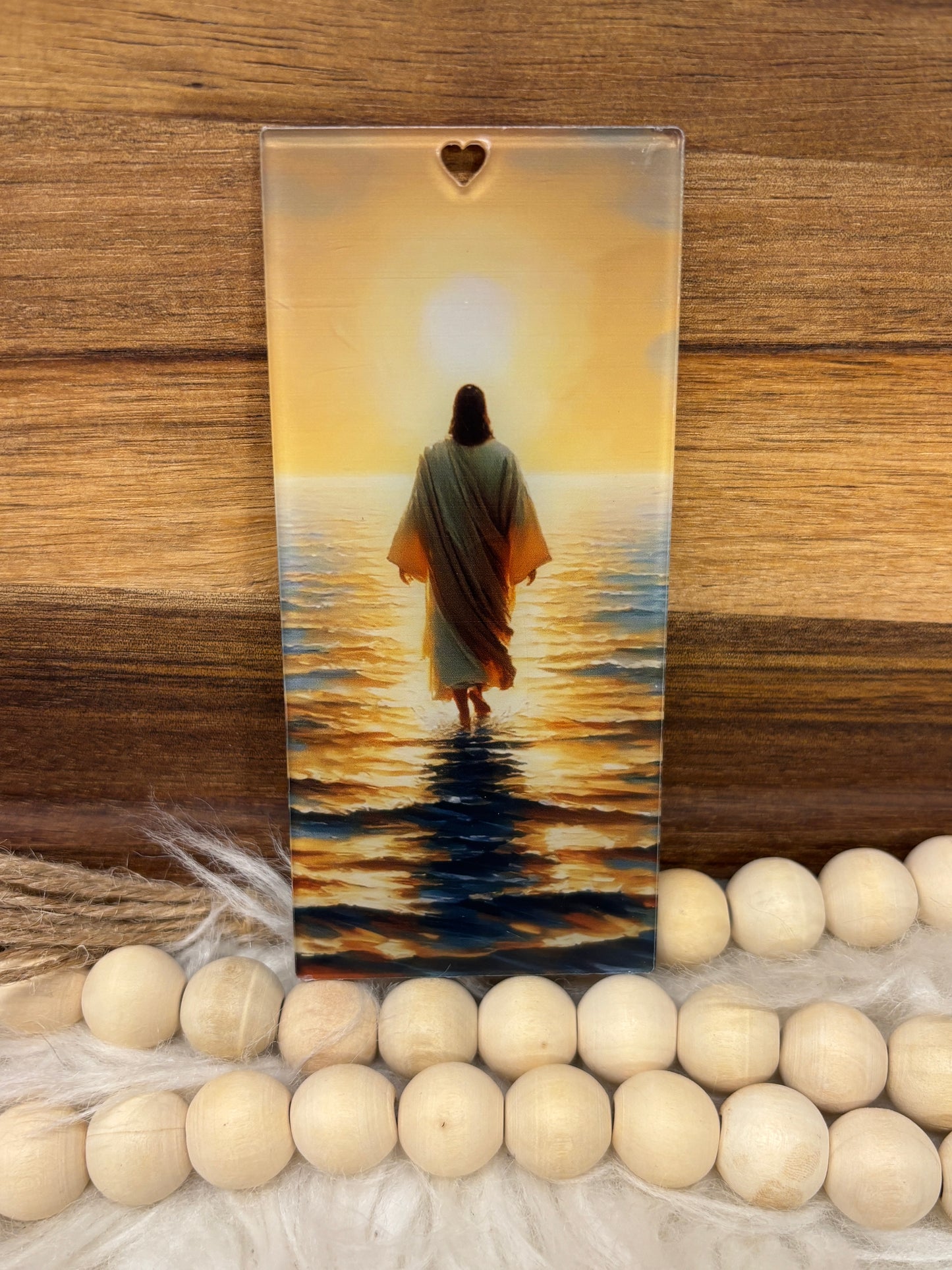 Jesus Walks on Water Acrylic Bookmark