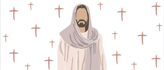 Jesus with Crosses Tumbler or Glass Can UV DTF wrap - MUST BUY CUP