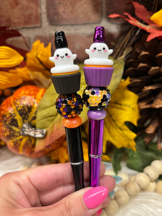 3D Ghost Cupcake silicone beaded ink pen