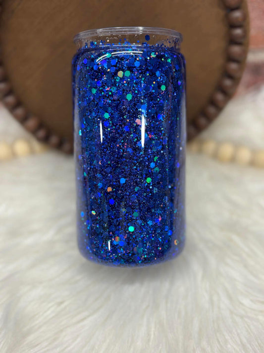 Customize Merry & Bright Glitter Snowglobe Cup