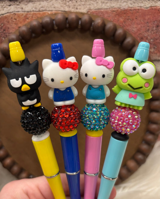 HK & Friends silicone beaded ballpoint ink pen