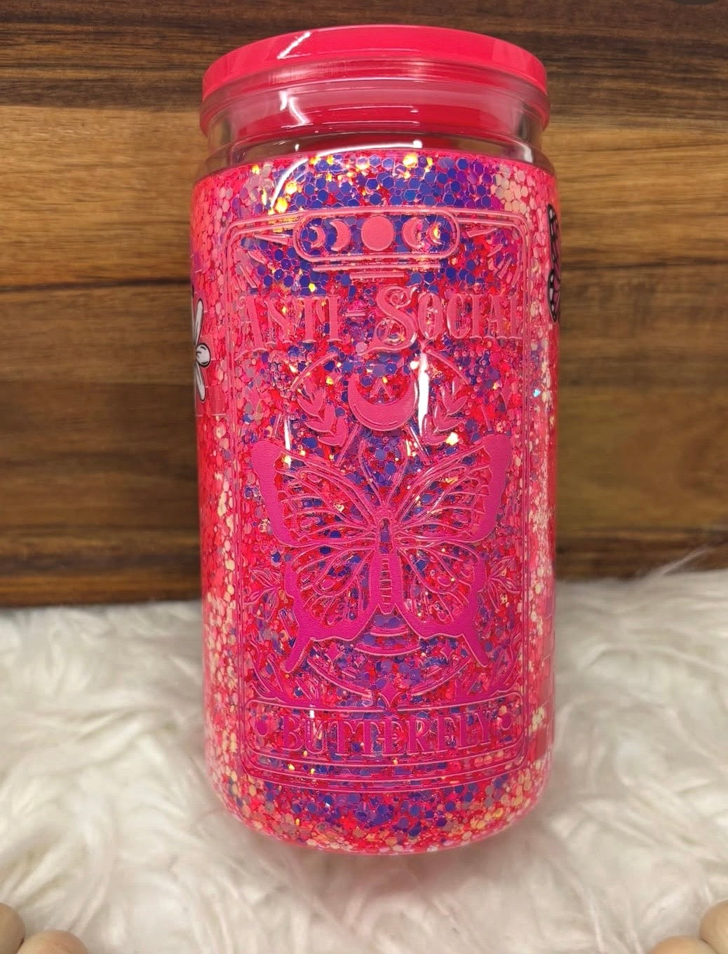 Anti Social Butterfly Snowglobe Cup