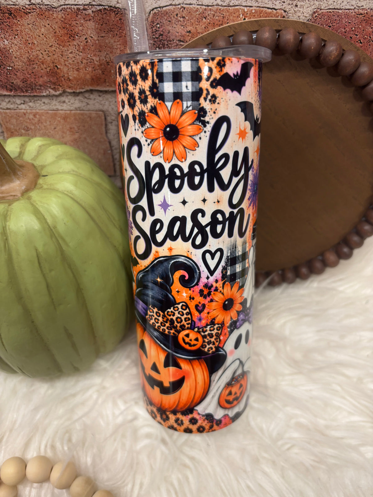 Spooky Season Coffee Ghost Insulated 20oz Skinny Tumbler