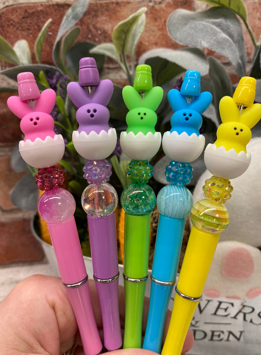 Easter Bunny Eggs silicone beaded ink pen