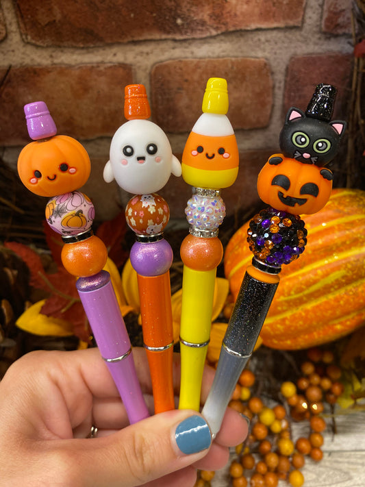 3D Halloween silicone beaded ink pen