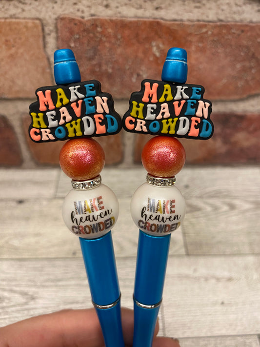 Make Heaven Crowded silicone beaded ballpoint ink pen