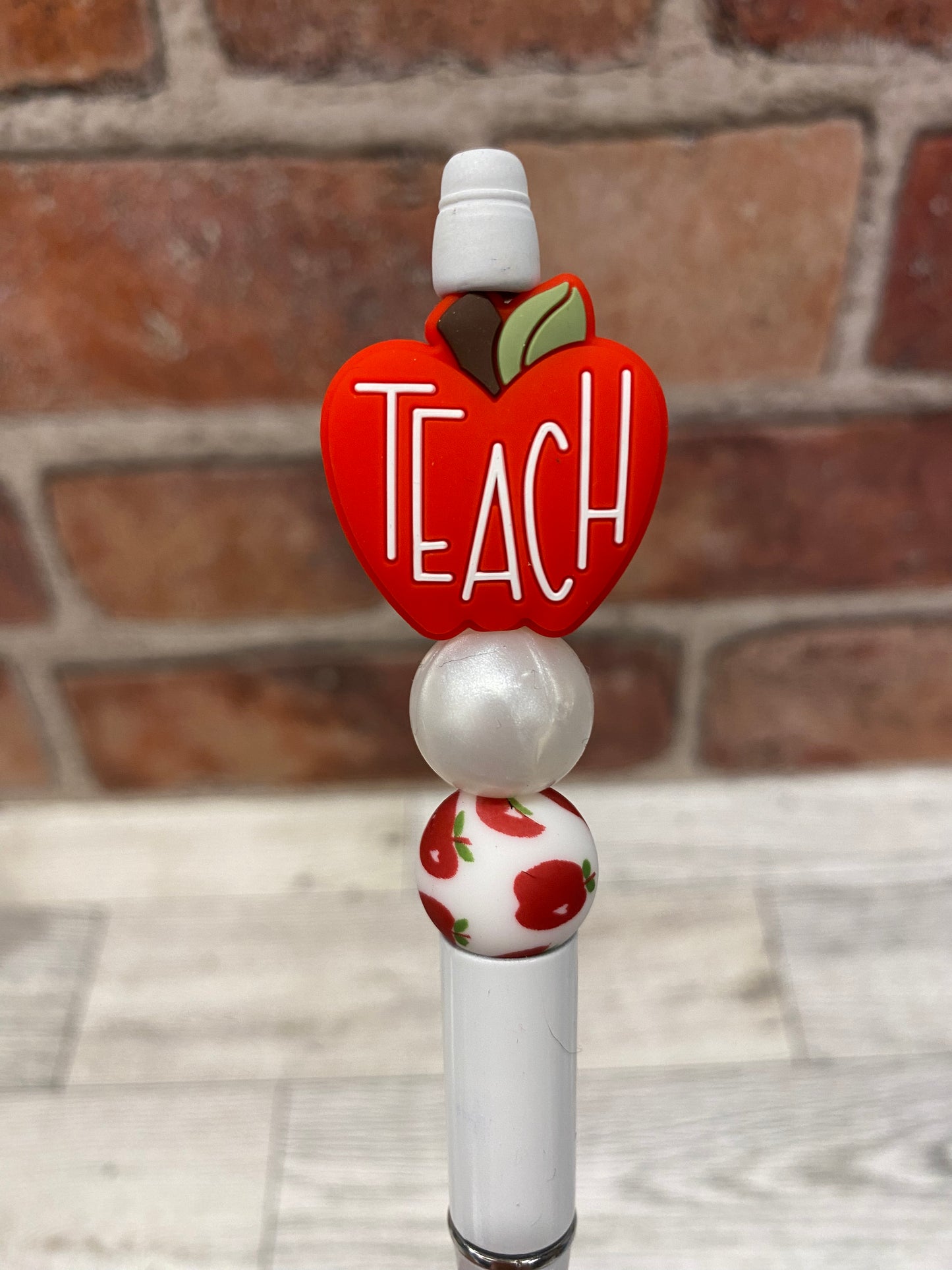 School Teach silicone beaded ballpoint ink pen