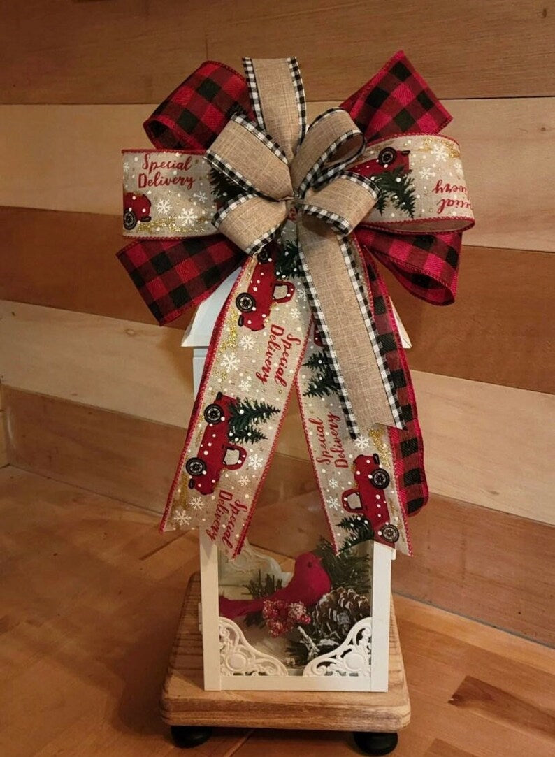 Merry Christmas Bow Home Decor