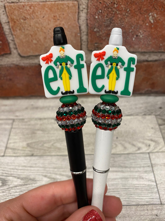 Favorite Elf silicone beaded ballpoint ink pen