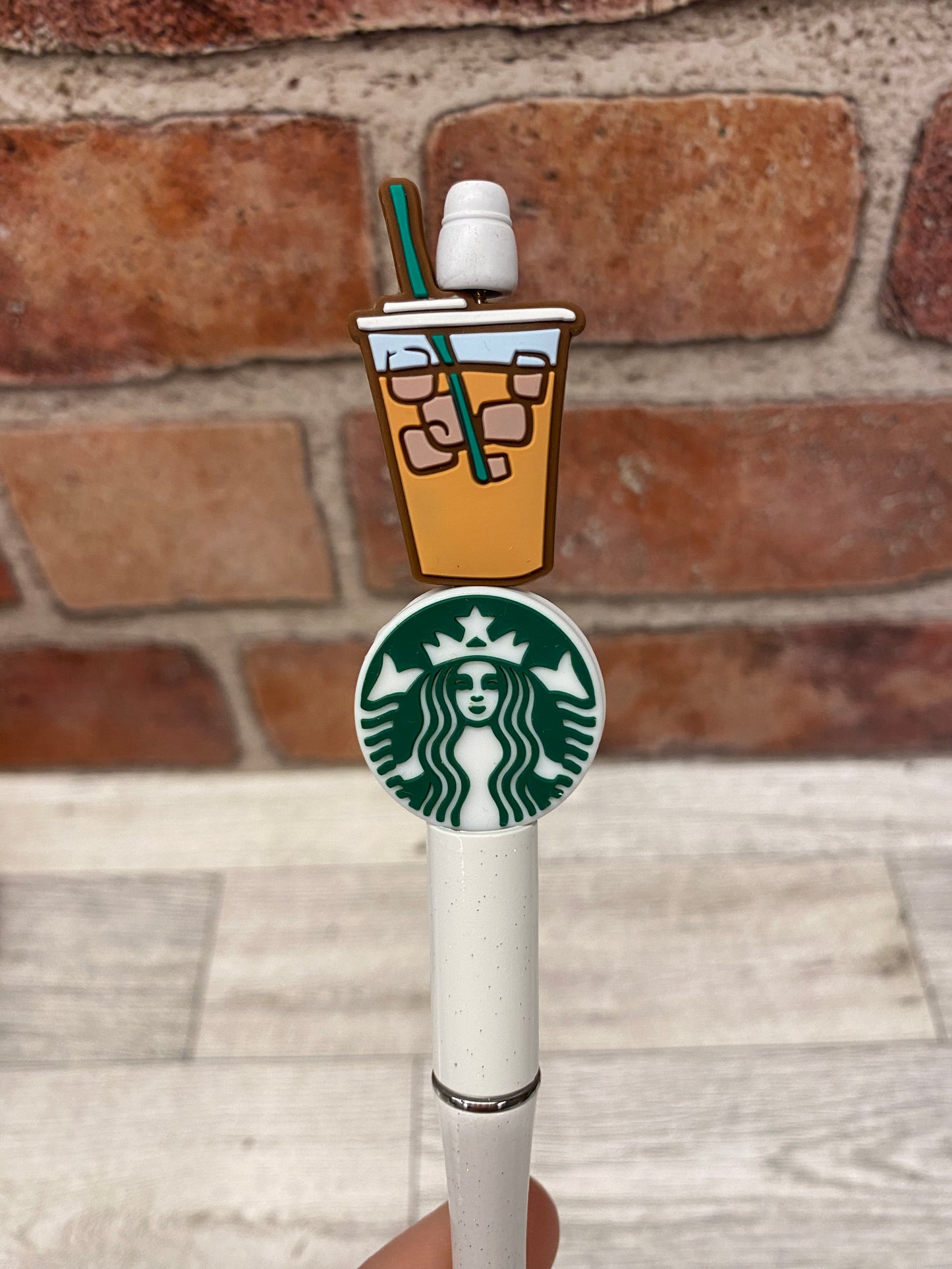 Iced Coffee silicone beaded ballpoint ink pen