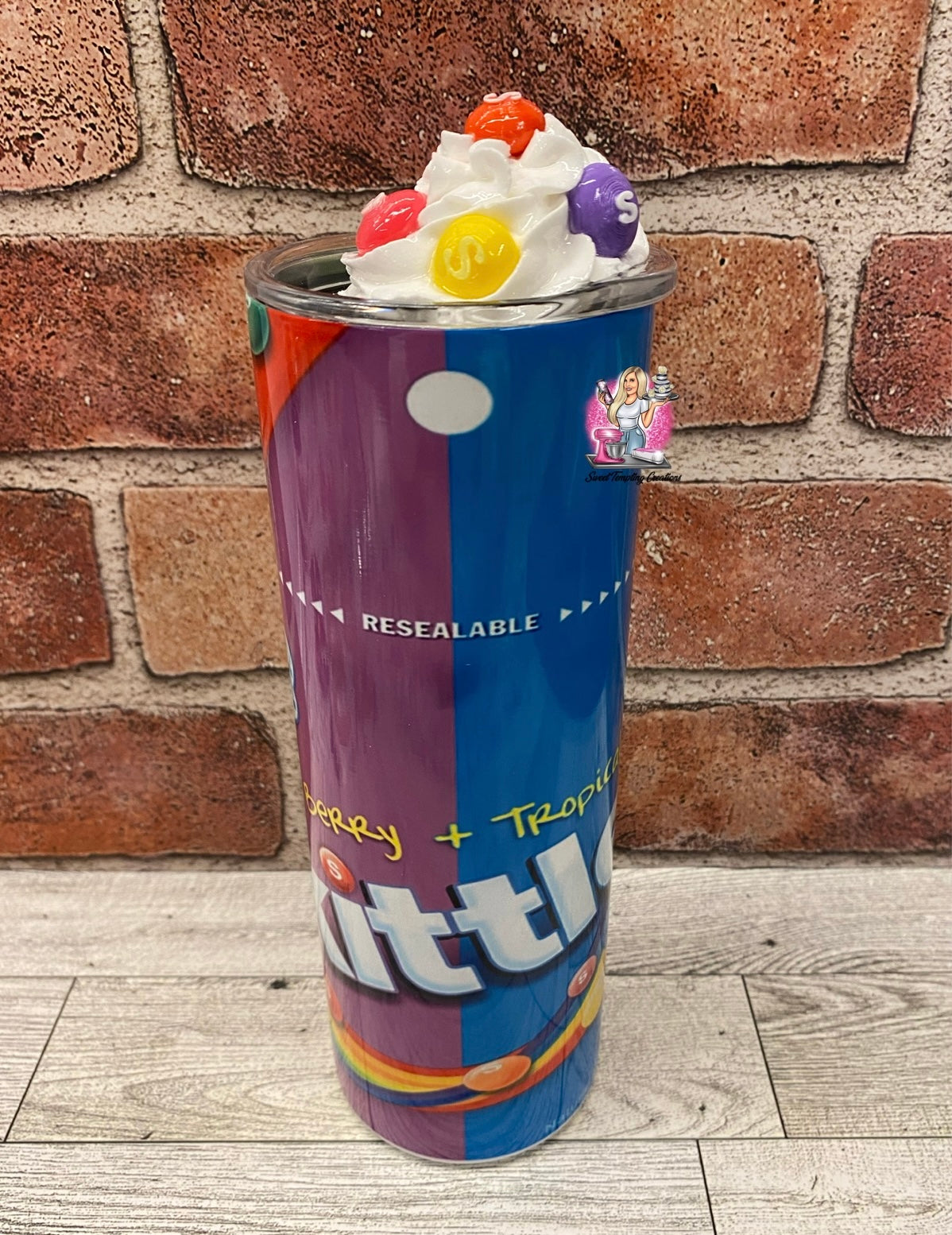 Flavor mash-up candy whipped topping insulated 20oz skinny Tumbler